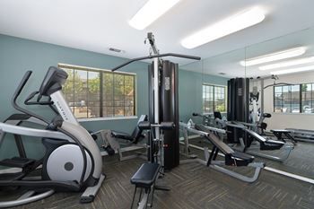 A gym with weight machine